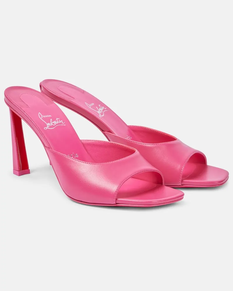 Christian Louboutin Pantoletten Condora 85 aus Leder Rosa