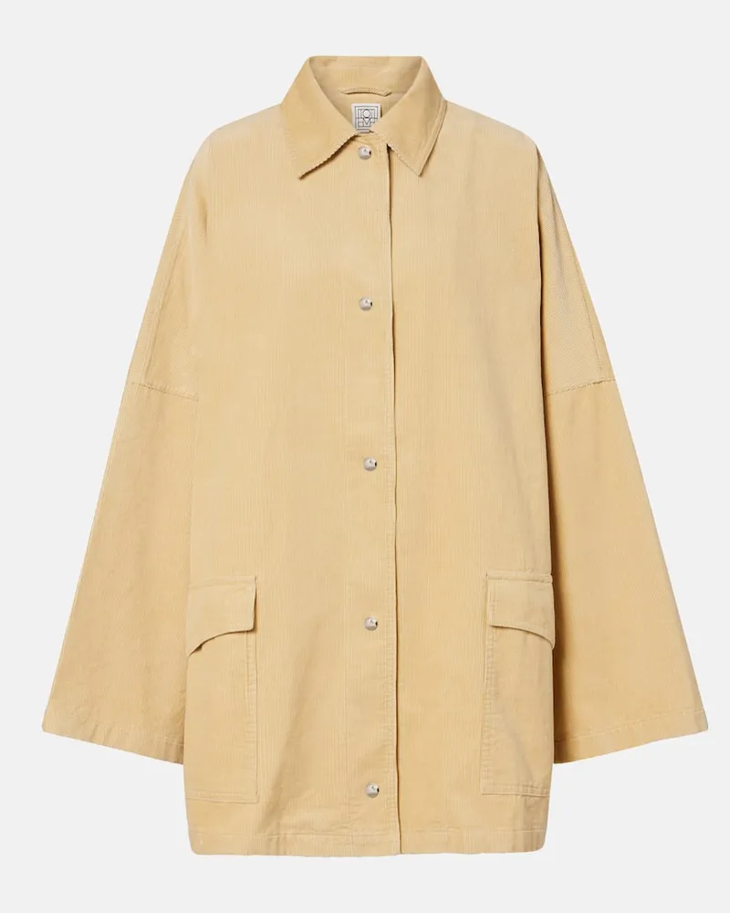 Totême Hemdjacke aus Baumwoll-Cord Beige
