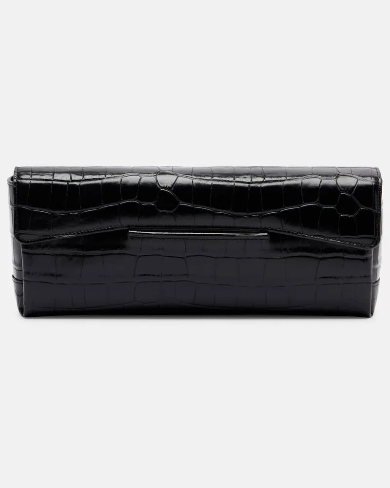 Totême Clutch T-Clutch Small aus Leder Schwarz
