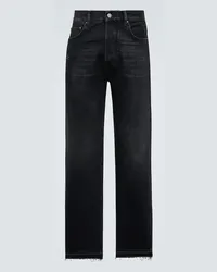 Amiri Mid-Rise Straight Jeans Faded Schwarz