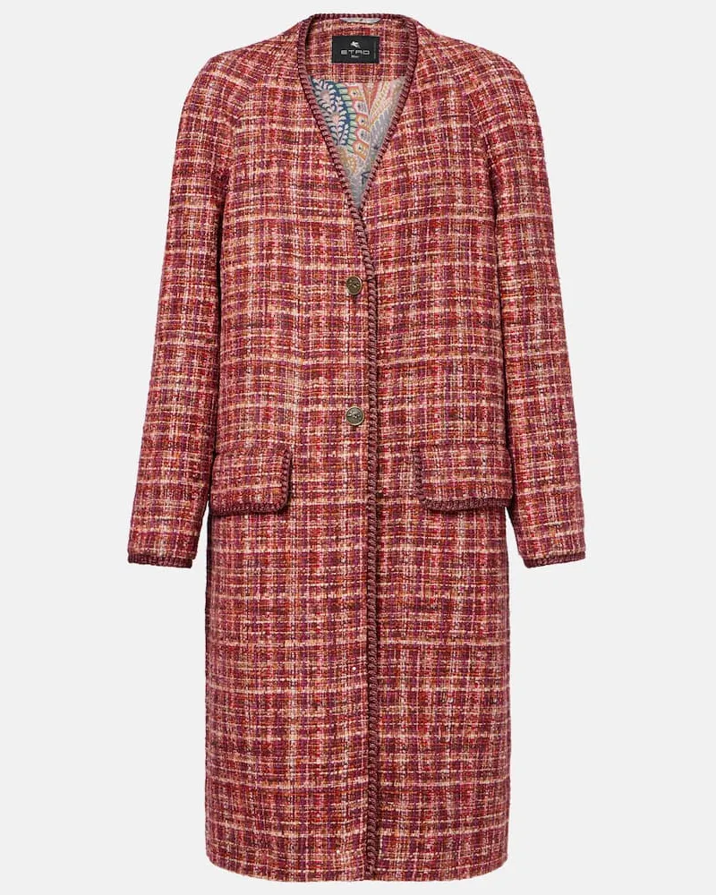 Etro Mantel aus einem Baumwollgeimsch Rot