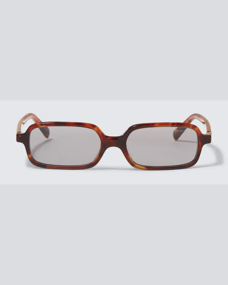 Miu Miu Eckige Sonnenbrille Braun
