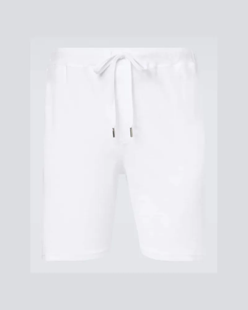 Fedeli Shorts aus Baumwollfrottee Weiß
