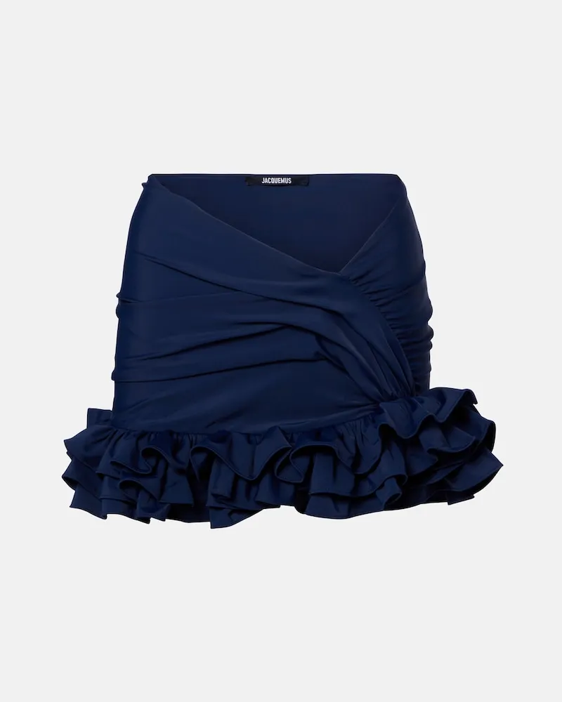 Jacquemus Minirock Playa aus Jersey Blau