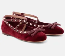 Ballerinas Rockstud aus Samt