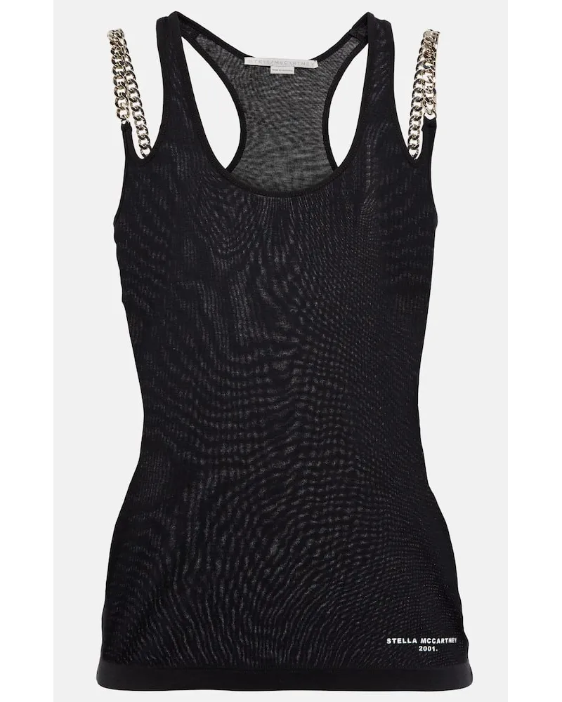 Stella McCartney Top Falabella aus Jersey Schwarz