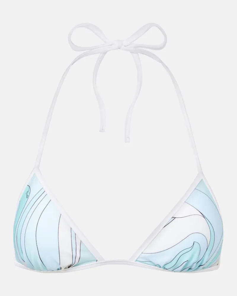 Emilio Pucci Bikini-Oberteil Marmo Blau
