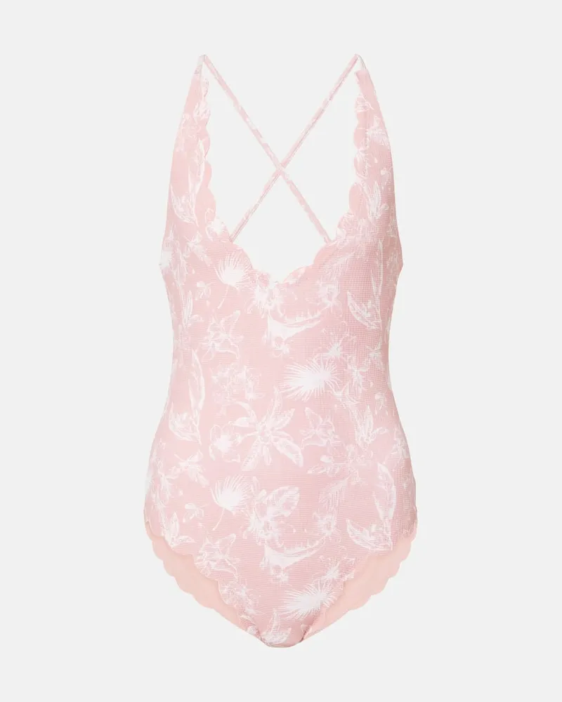 Marysia Bedruckter Badeanzug North Maillot Pink