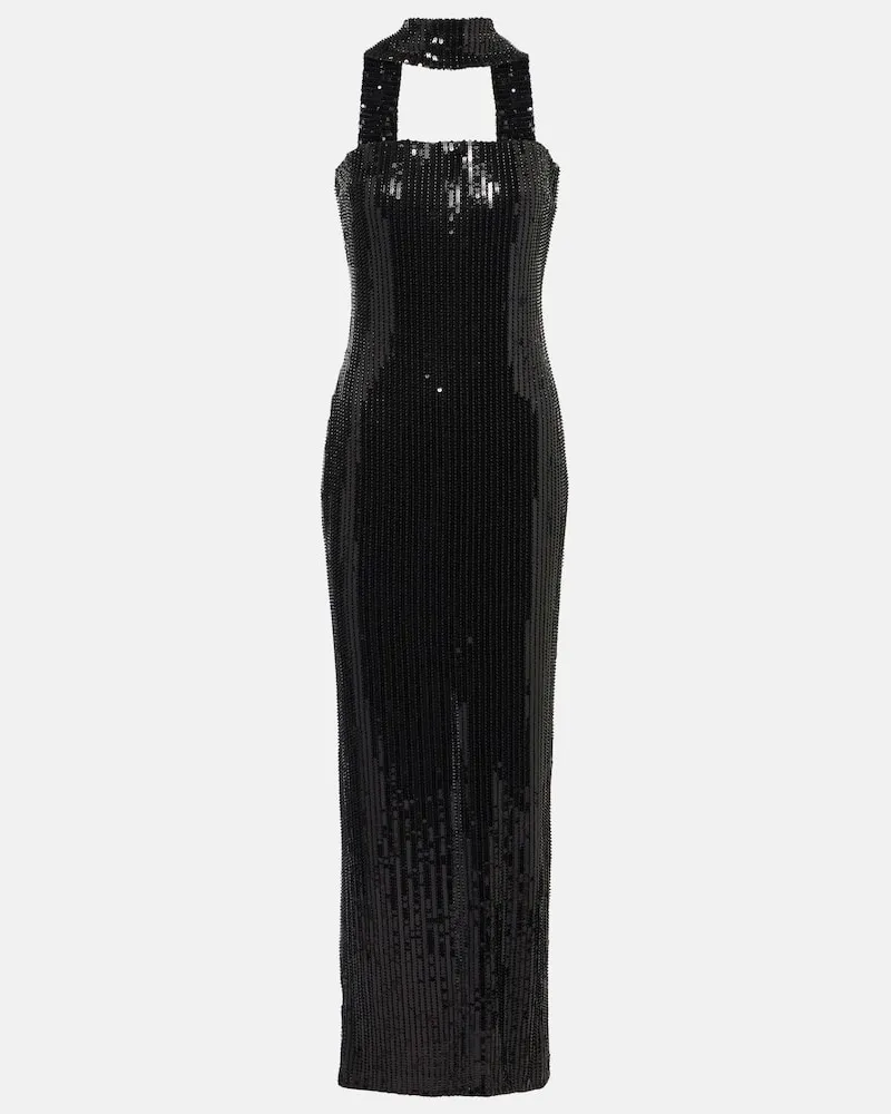 The New Arrivals Ilkyaz Ozel Robe Suri mit Pailletten Schwarz