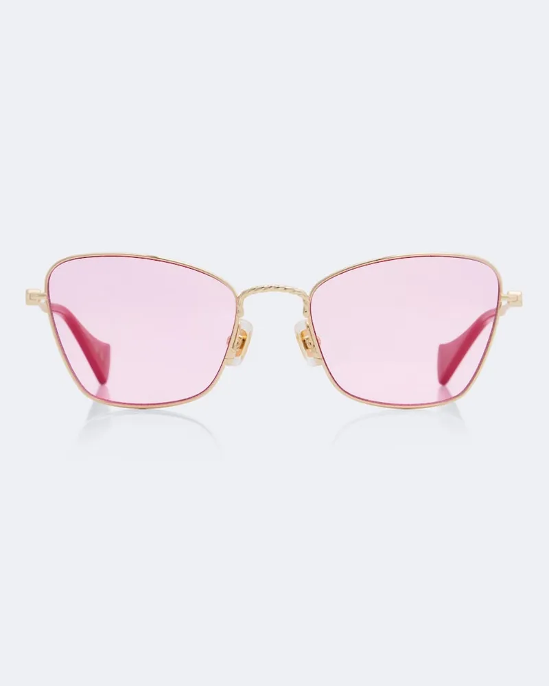 Valentino Garavani Eckige Sonnenbrille Torchon VLogo Rosa