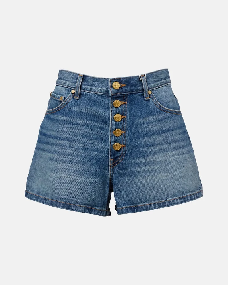 Ulla Johnson High-Rise Jeansshorts Greta Blau