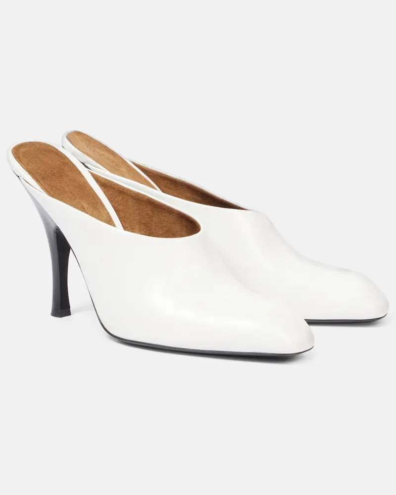 KHAITE Mules Colt 100 aus Leder Weiã