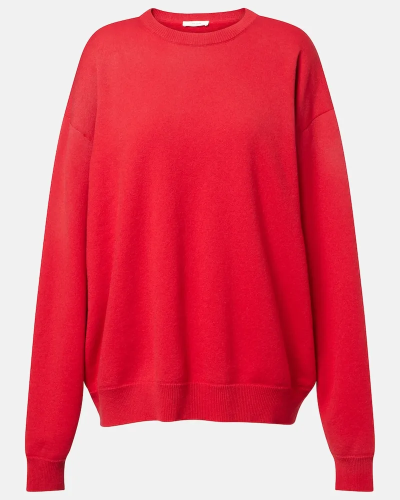 The Row Pullover Leora aus Kaschmir Rot