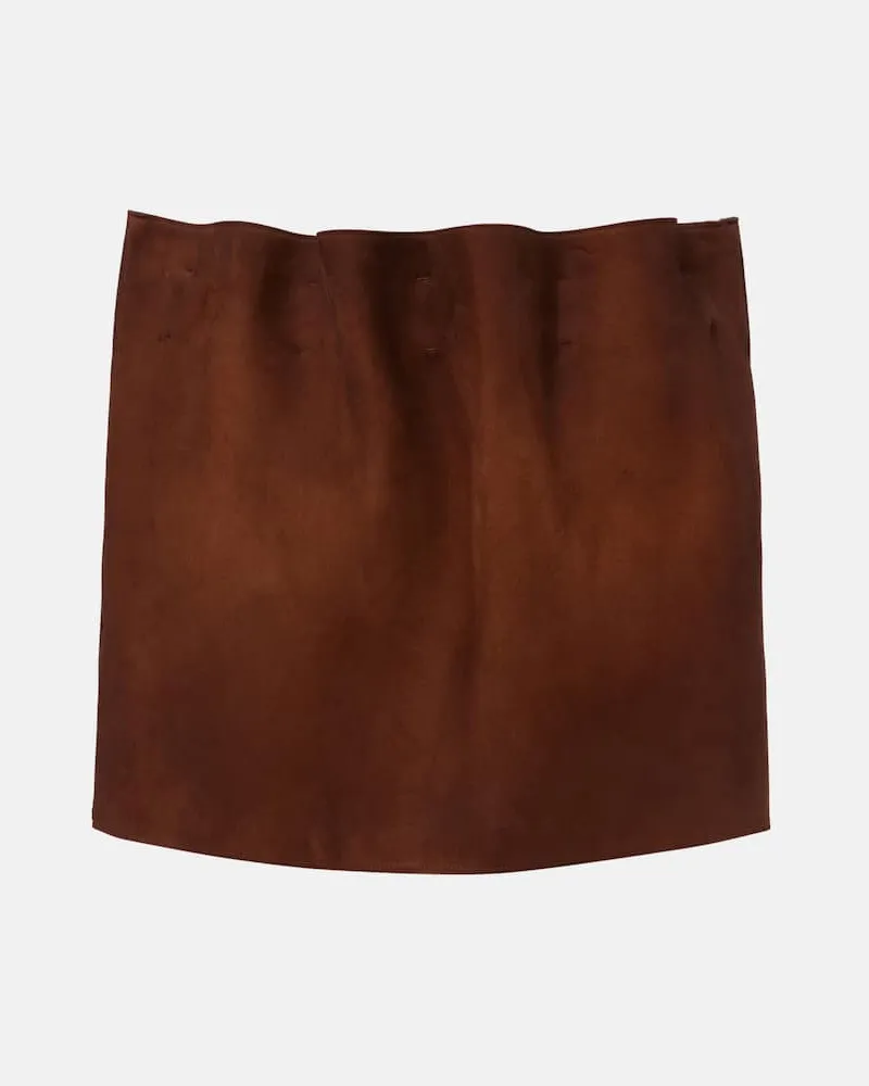 Prada Minirock aus Veloursleder Braun