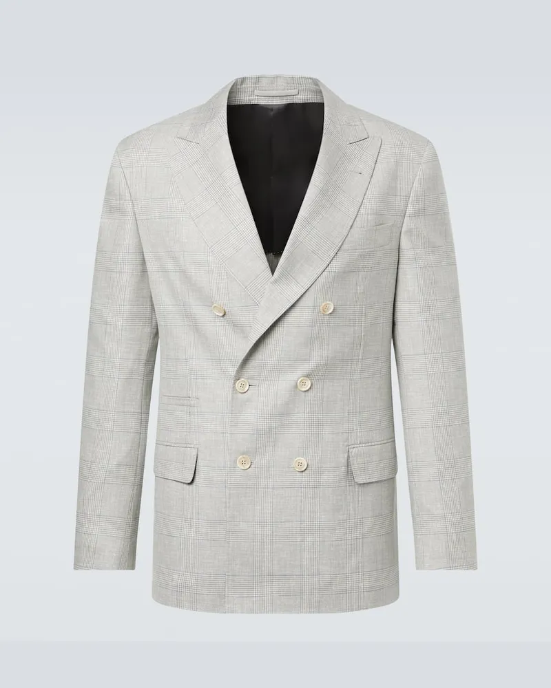 Brunello Cucinelli Blazer aus Wolle Grau