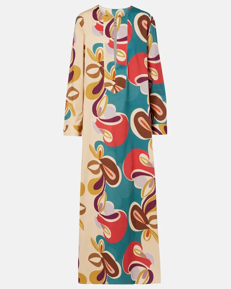 Adriana Degreas Bedruckter Kaftan aus einem Baumwollgemisch Multicolor