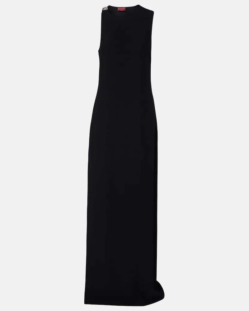 Gucci Verzierte Robe Double G Schwarz