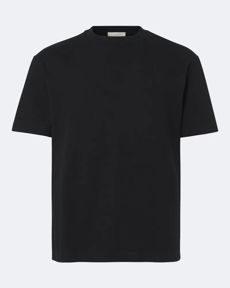 The Row T-Shirt Madoc aus Baumwoll-Jersey Schwarz