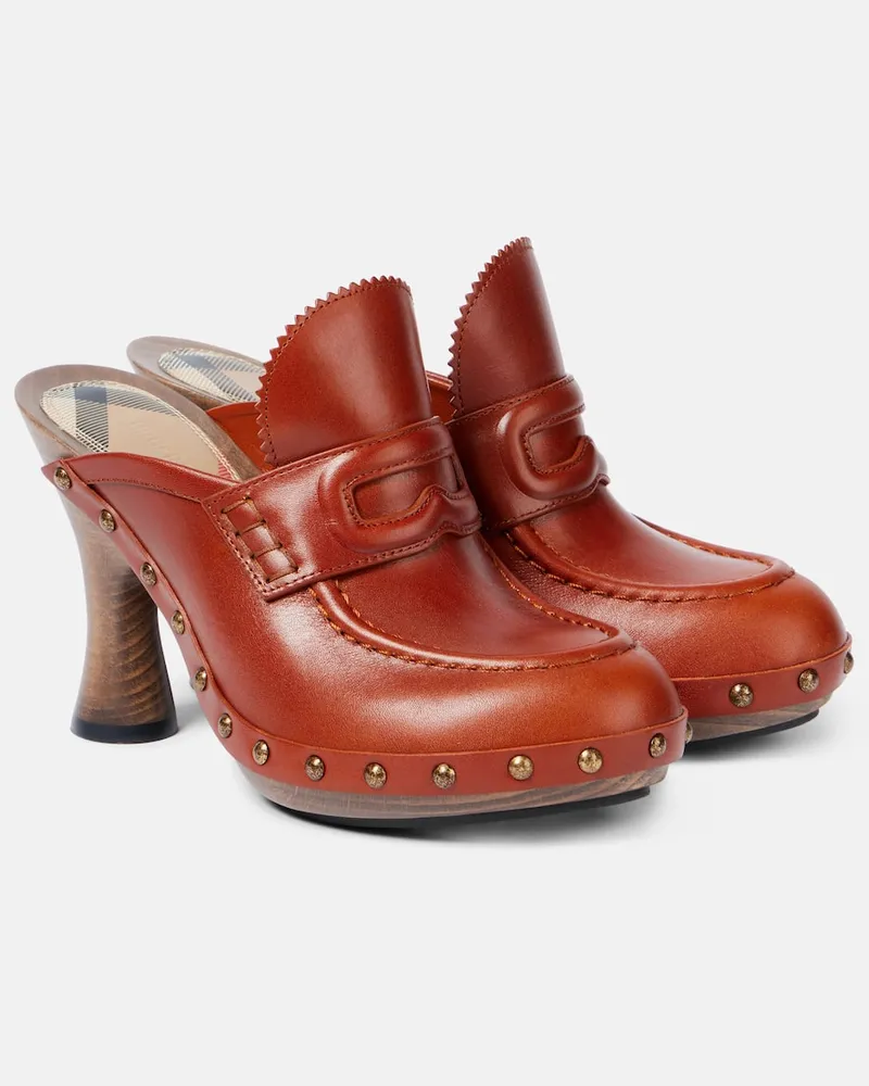 Burberry Mules 75 aus Leder Braun