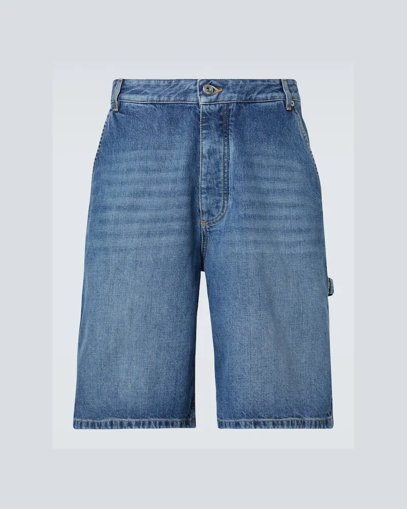 Bottega Veneta High-Rise Shorts aus Denim Blau