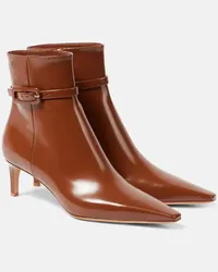 Gianvito Rossi Ankle Boots aus Leder Braun