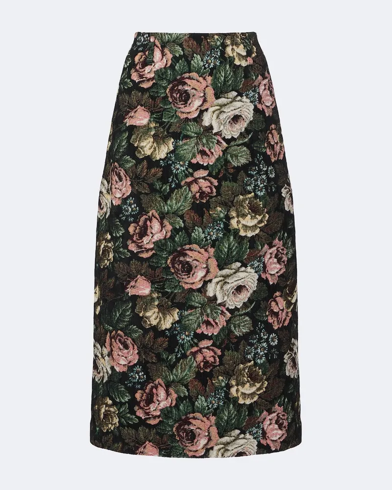 Dries van Noten Midirock aus Jacquard Multicolor