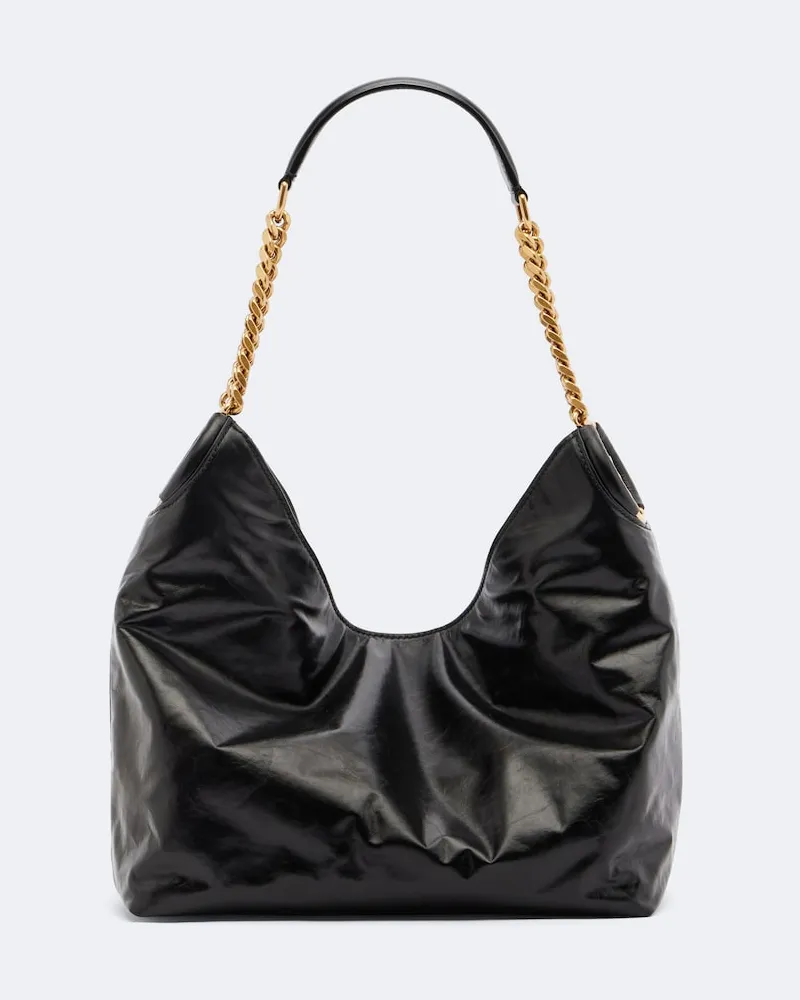 Saint Laurent Schultertasche Hortense aus Leder Schwarz