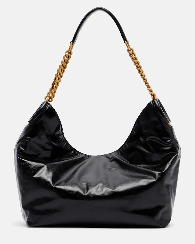 Saint Laurent Schultertasche Hortense aus Leder Schwarz