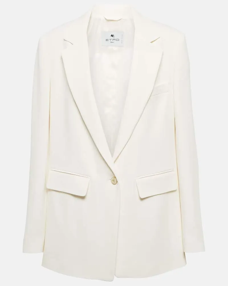 Etro Blazer aus Jersey Weiß