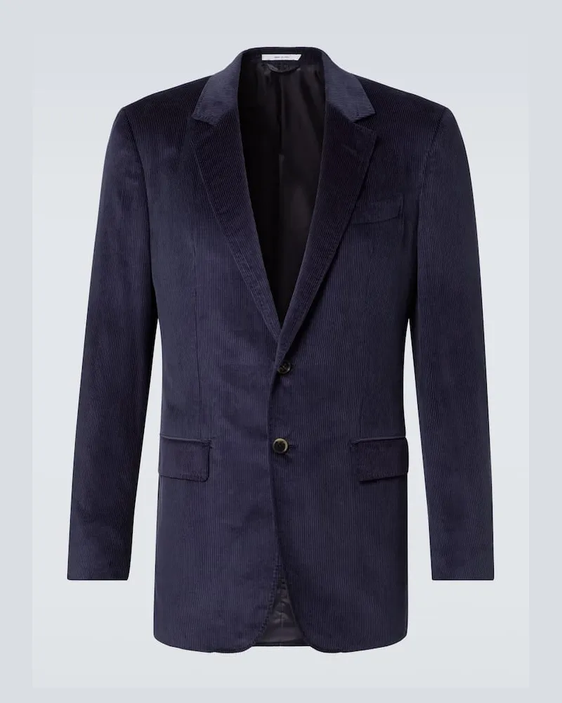 Gabriela Hearst Blazer aus Baumwoll-Cord Blau