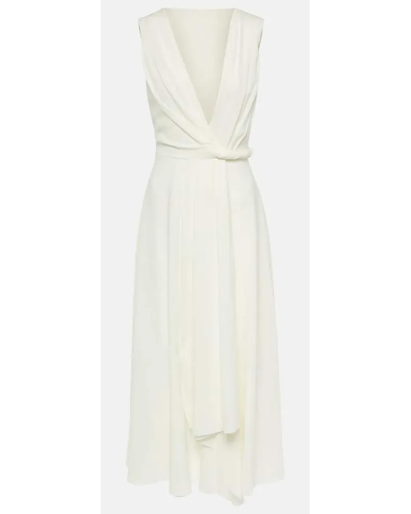 Roksanda Ilincic Bridal Robe Parsa aus Crepe Weiss