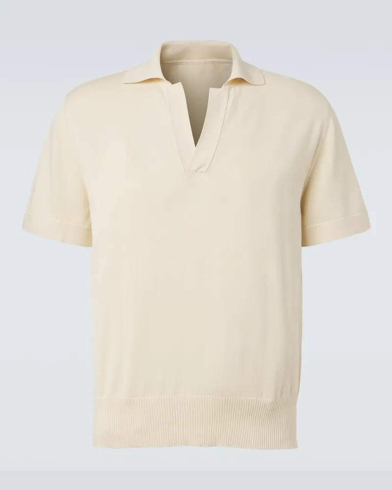 Stoffa Stòffa Polohemd aus Baumwolle Beige