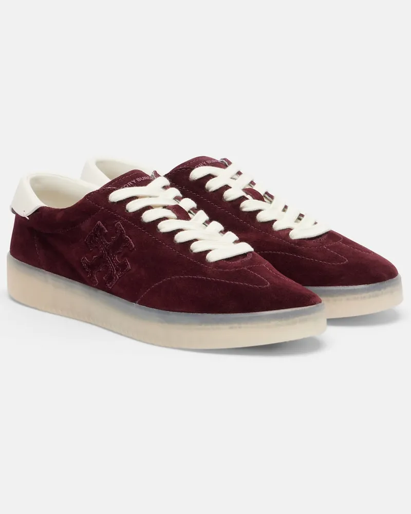 Tory Burch Sneakers Phoenix aus Veloursleder Burgunderrot