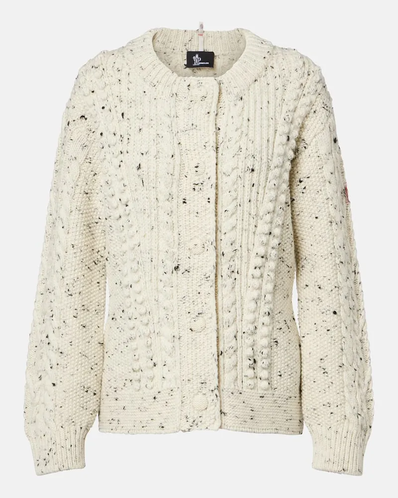 Moncler Cardigan aus Wolle Weiß