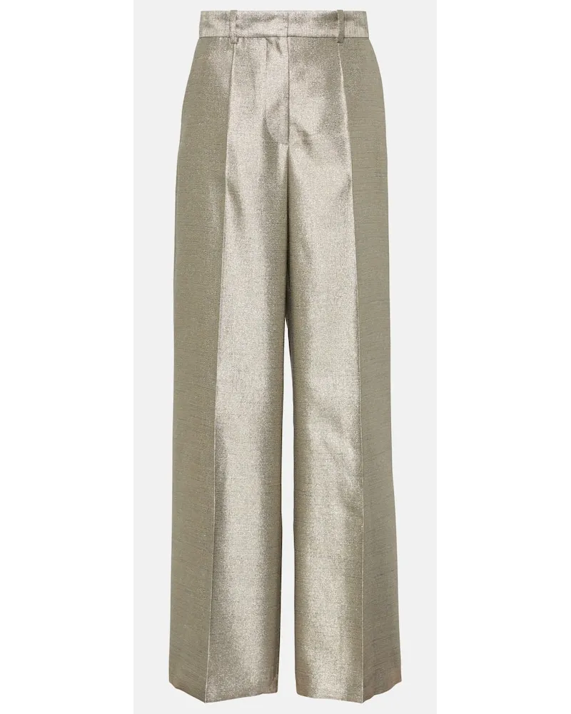 Joseph Weite High-Rise-Hose Alana Metallic