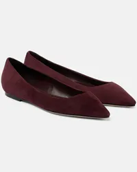 Jimmy Choo Ballerinas Romy aus Veloursleder Rot