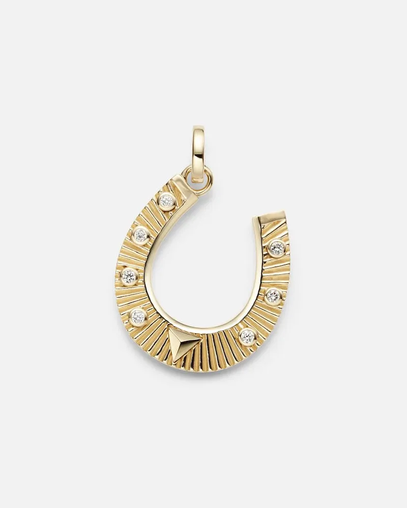 FOUNDRAE Anhänger aus 18kt Gelbgold mit Diamanten Gold