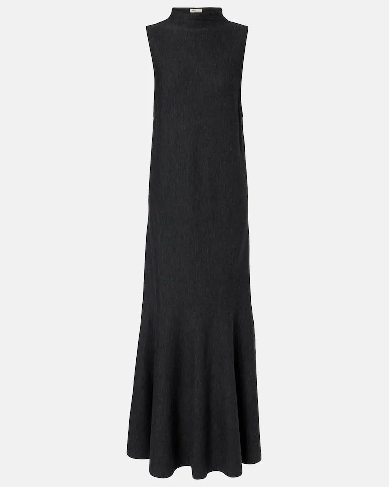 KHAITE Maxikleid Margo aus Wolle Grau
