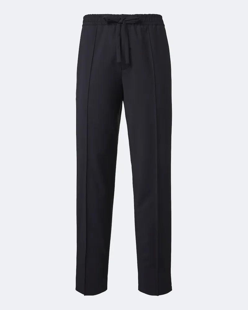 Valentino Garavani Gerade Hose aus Wolle und Mohair Blau