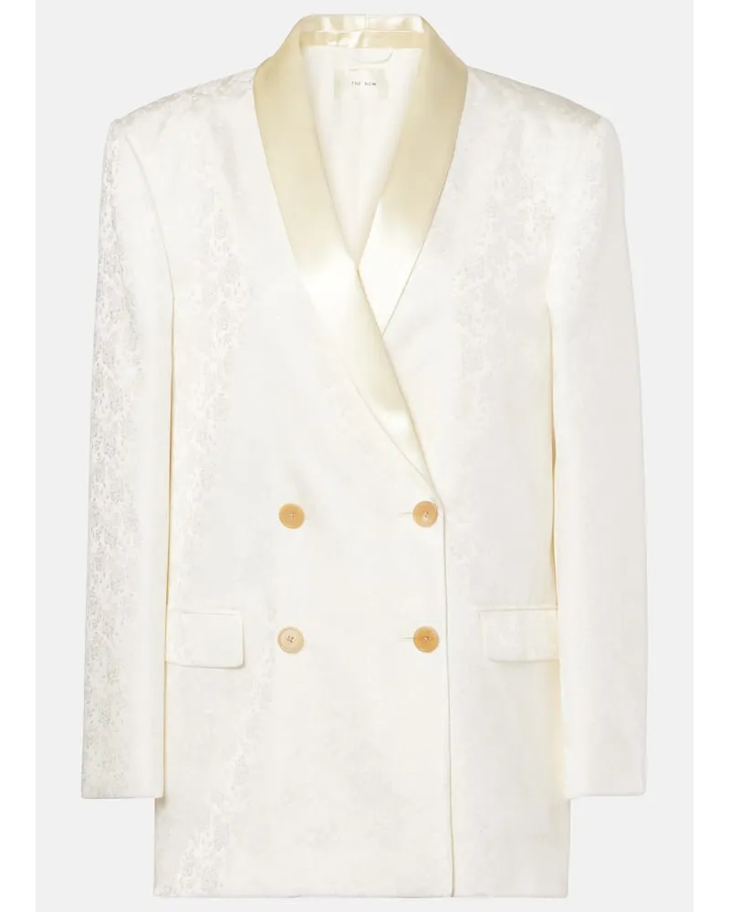 The Row Blazer Jerome aus Seiden-Jacquard Weiss