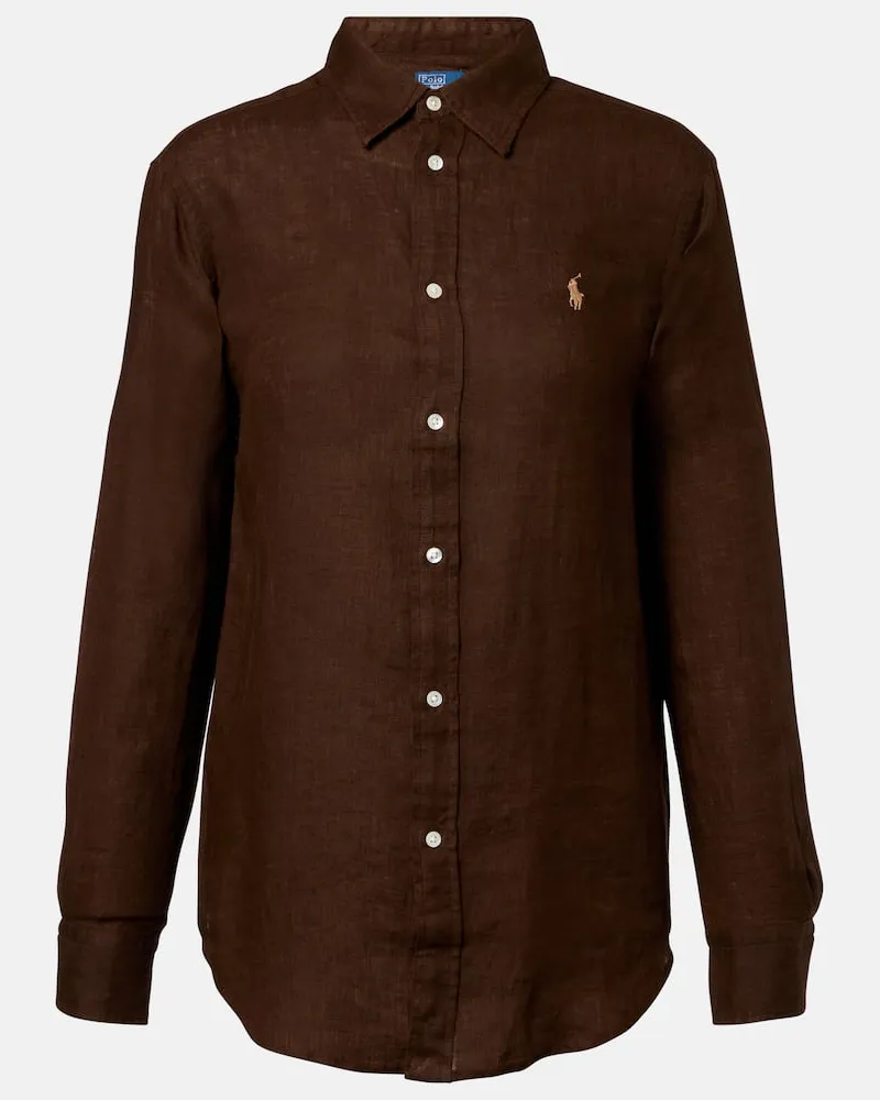 Ralph Lauren Hemd aus Leinen Braun