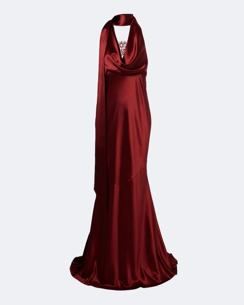Retrofête Retrofête Robe Melly aus Satin Braun