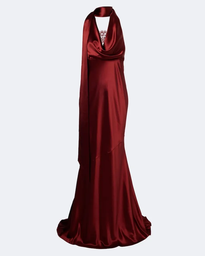 Retrofête Retrofête Robe Melly aus Satin Braun