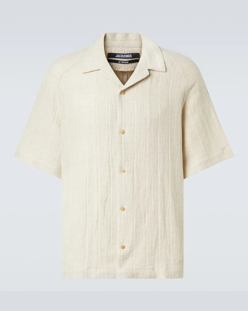 Jacquemus Hemd Fonccio aus Jacquard Beige