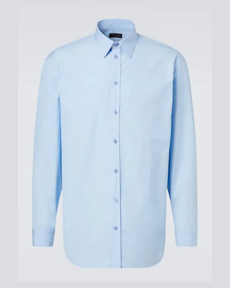 Balenciaga Hemd aus Baumwollpopeline Blau