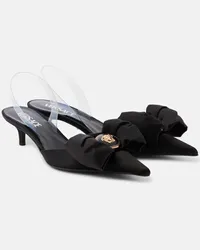 Versace Slingback-Pumps Alia 45 aus Satin Schwarz