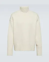 Jil Sander Pullover aus Wolle und Seide Weiss