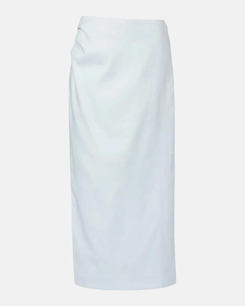 SIR Midirock aus Leinen Blau