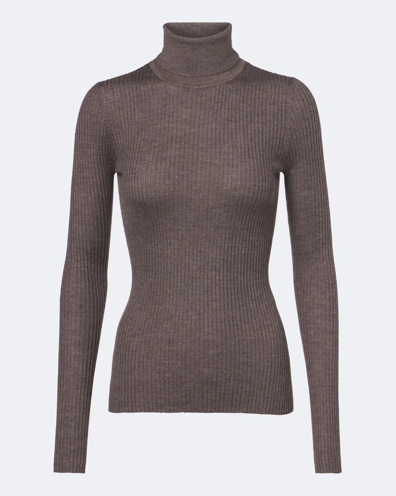 Gabriela Hearst Rollkragenpullover Peppe aus Kaschmir und Seide Braun