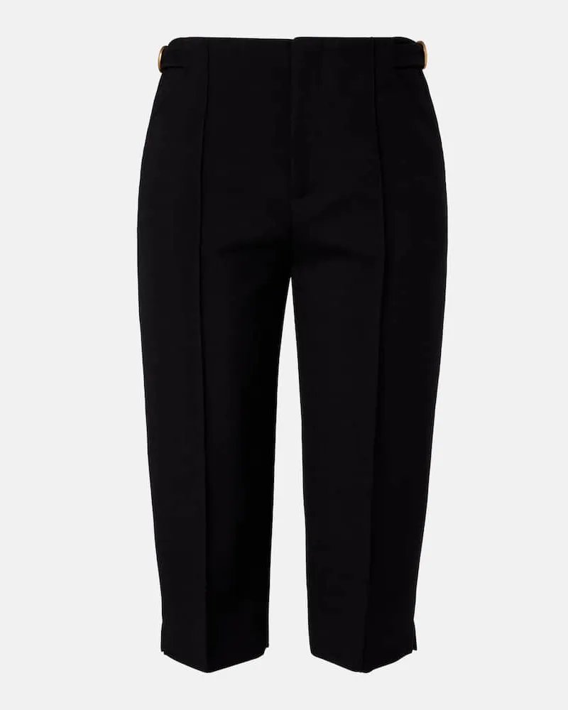 Chloé Chloé Caprihose aus Schurwoll-Crêpe Schwarz